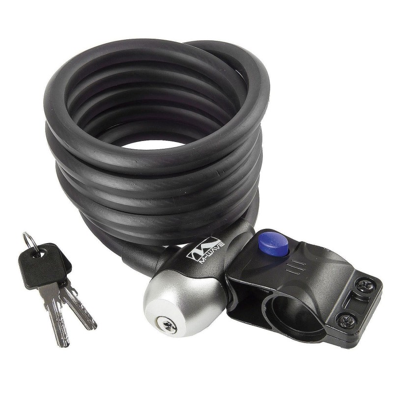 ZÁMEK M-WAVE SPIRÁLA 12X1800 KLÍČ ZÁMEK M-WAVE SPIRÁLA 12X1800 KLÍČ