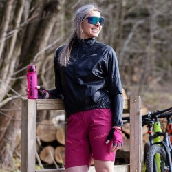 FLOWY BIKE dámská cyklistická větrovka  bílá, černá