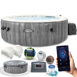 Intex Vířivka pro 6 osob PureSpa Bubble Greywood Deluxe