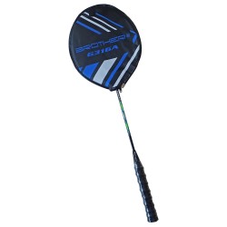 Badmintonová pálka ALU s pouzdrem modrozelenočerná G316A