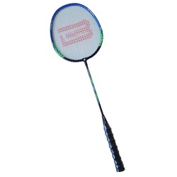 Badmintonová pálka ALU s pouzdrem modrozelenočerná G316A