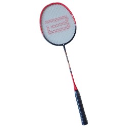 Badmintonová pálka s ALU rámem a pouzdrem červenočerná G315A
