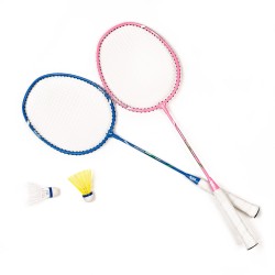 Badmintonový set 2 Alu rakety a 2 košíčky