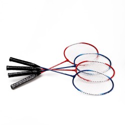 Badmintonový set 4 rakety, síť a míčky