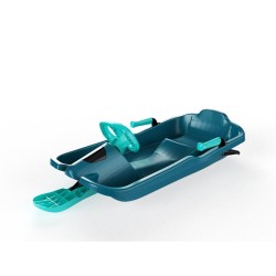 Boby dětské řiditelné s volantem Skibob SKIPPER titan modrá