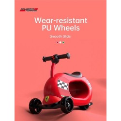 FERRARI 4v1 TWIST SCOOTER FXK92-1 multifunkční koloběžka černá, červená