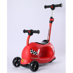 FERRARI 4v1 TWIST SCOOTER FXK92-1 multifunkční koloběžka černá, červená