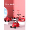 FERRARI 4v1 TWIST SCOOTER FXK92-1 multifunkční koloběžka černá, červená