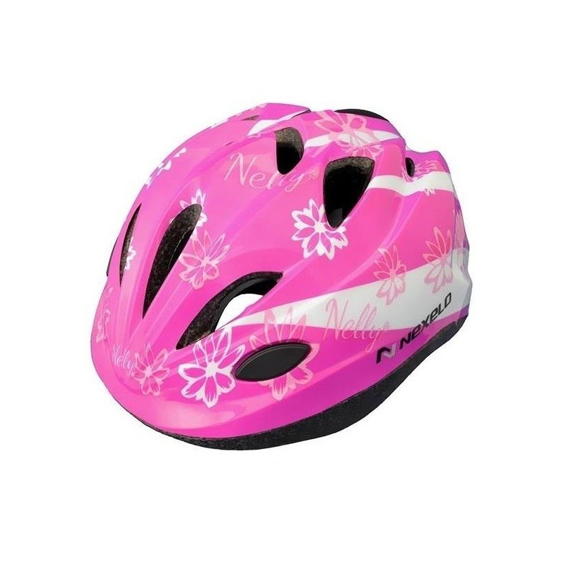 PŘILBA NEXELO FUNNY RŮŽOVO-BÍLÁ KVĚTY S 48 - 52 cm PŘILBA NEXELO FUNNY RŮŽOVO-BÍLÁ KVĚTY S 48 - 52 cm